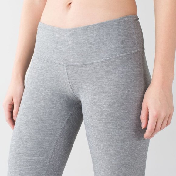 Lululemon Cotton Wonder Under Heather Grey Full Length - Picture 2 of 5